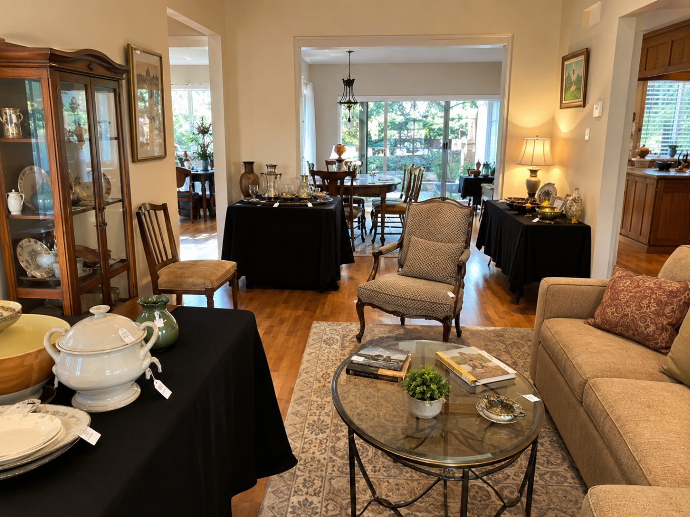 Encino ranch property estate sale with mid-century furniture and vintage barware — Triumphant Estate Sales