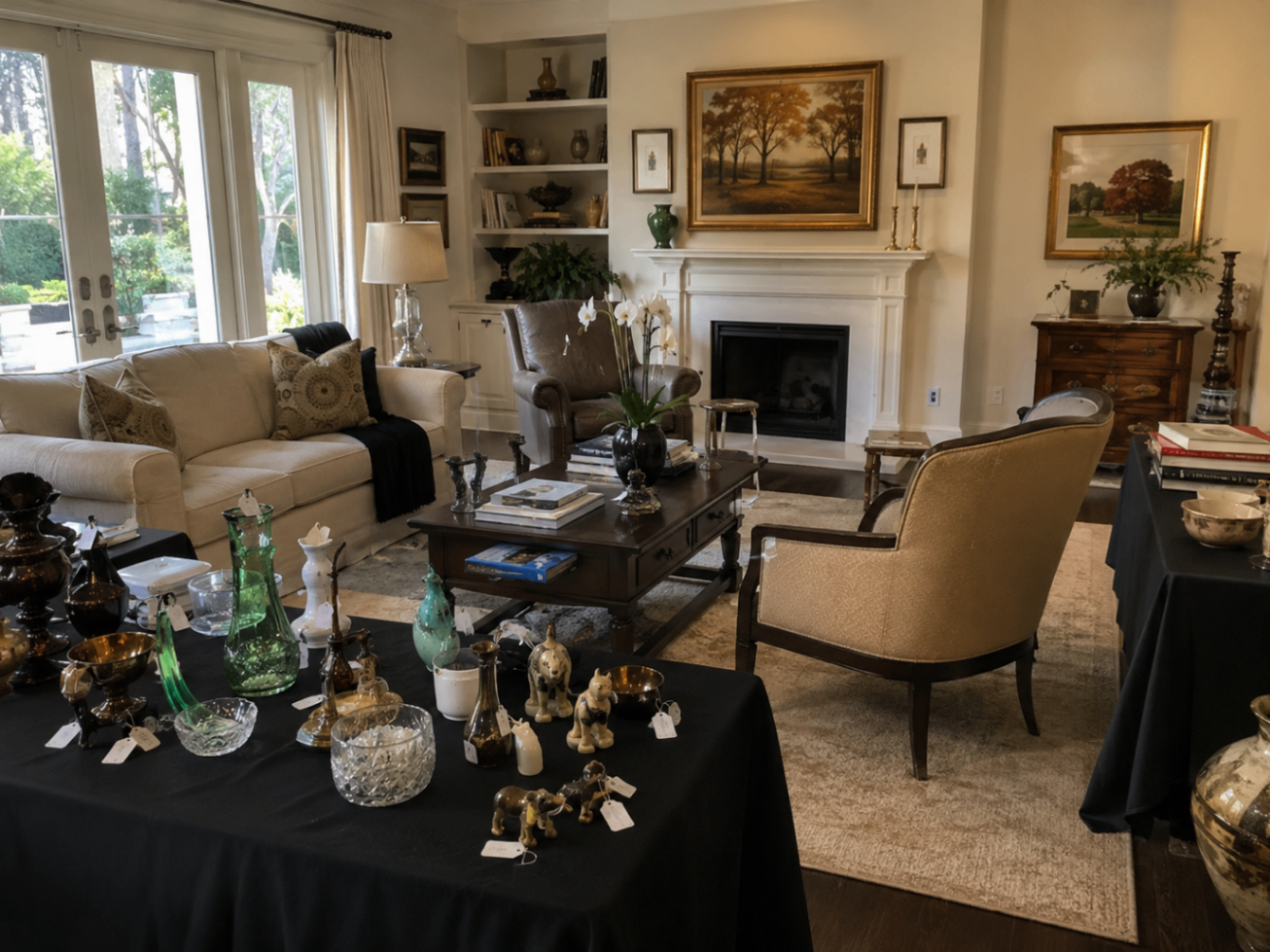 Encino estate sale with substantial furniture, art collection, and Persian rugs — Triumphant Estate Sales Los Angeles