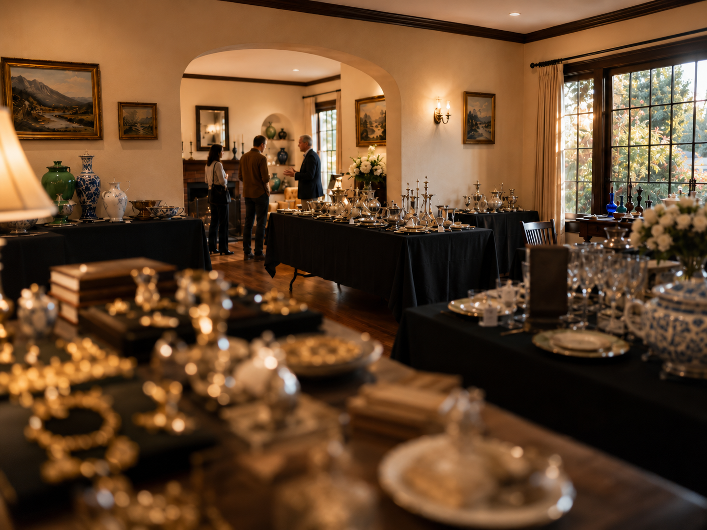 Estate sale consultation in progress at a beautifully staged Los Angeles estate — Triumphant Estate Sales